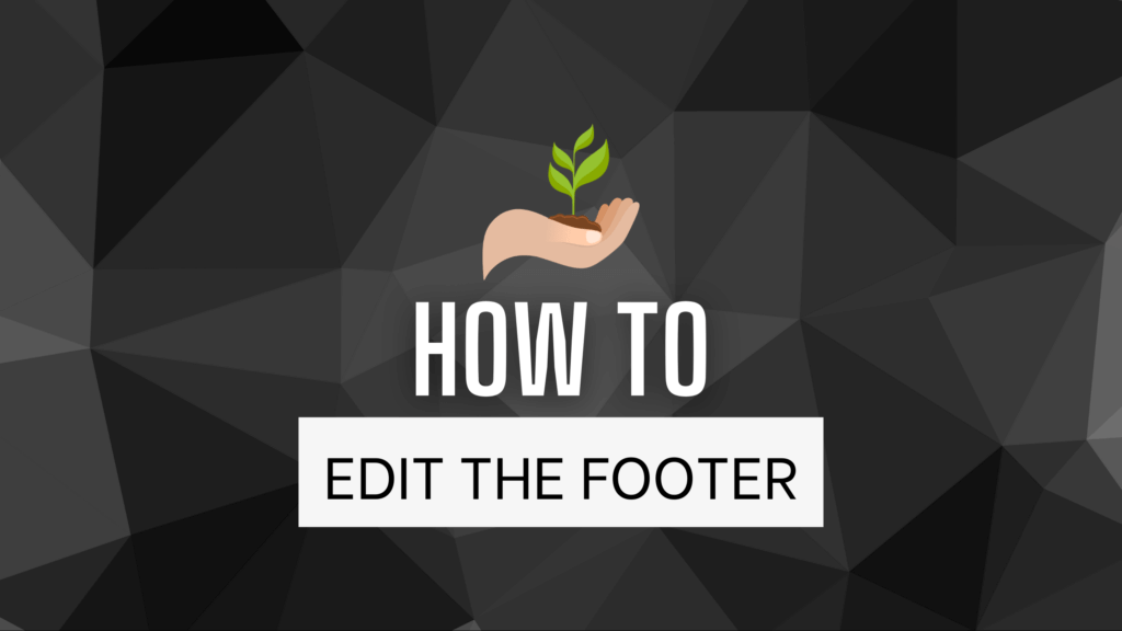 How To - Edit The Footer